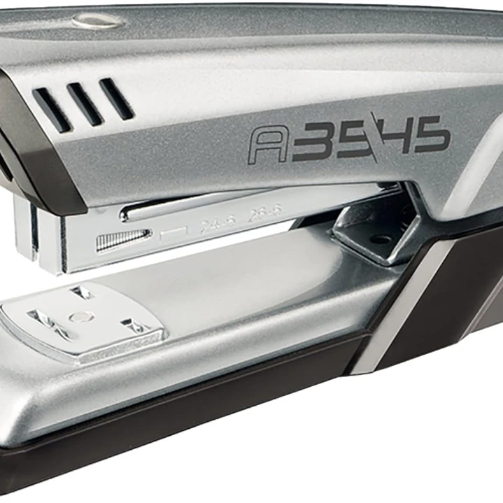 Maped Half Strip A-3545 Grapadora Metalica de Sobremesa - Hasta 25 Hojas a la Vez - Admite Grapas 24/6 y 26/6 - Grapado Abierto y Cerrado - Color Gris 1