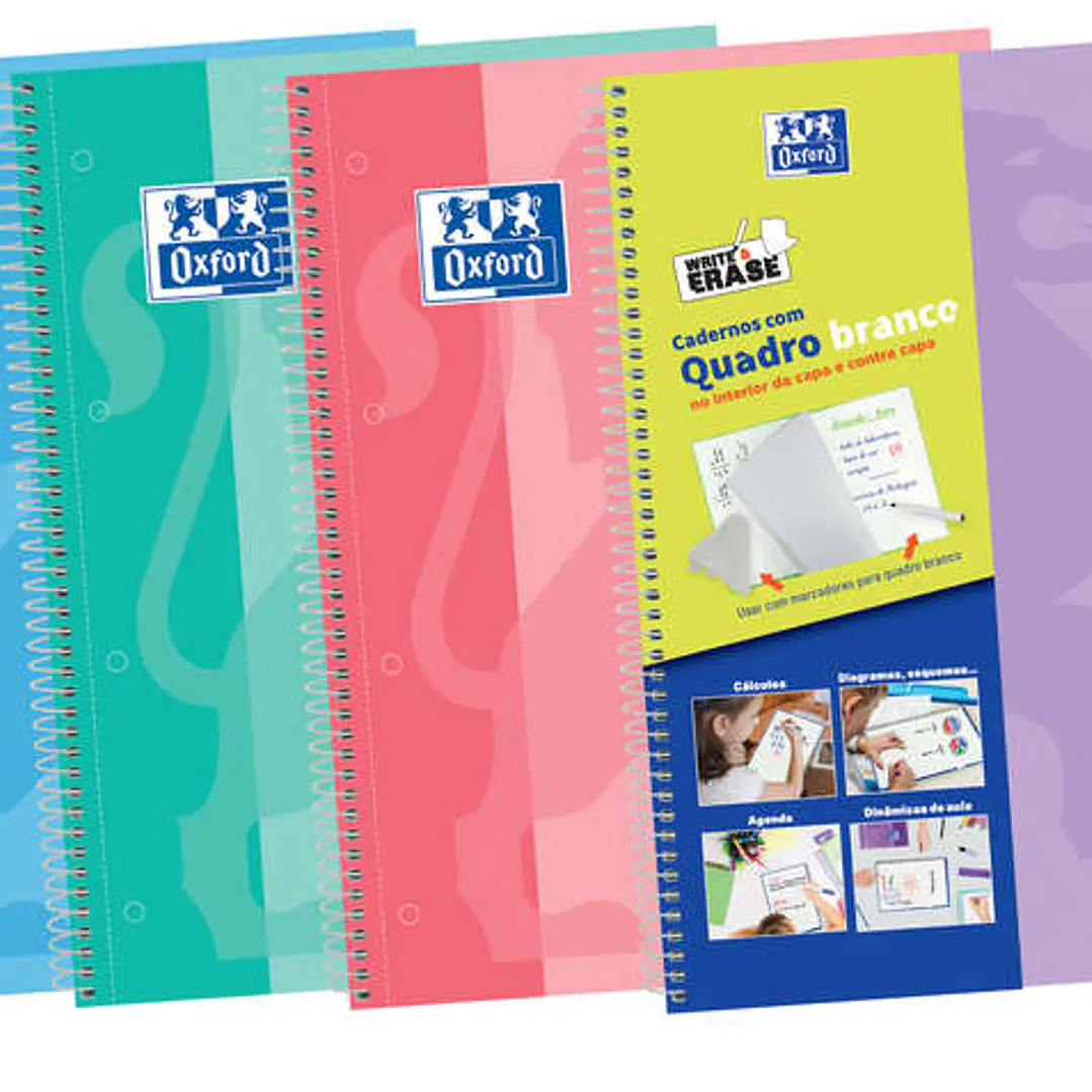Oxford School Classic Write&Erase A4+ Europeanbook - Tapa Extradura - 1 Linea 2M - 100 Hojas - Colores Surtidos 1