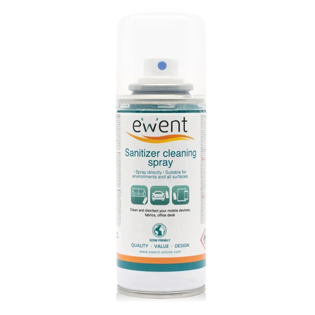 Ewent Spray Desinfectante para Superficies - 400ml - Formula con Detergente - Antiolores - Color Transparente 1