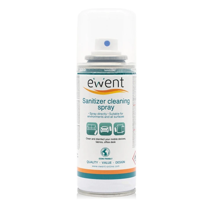 Ewent Spray Desinfectante para Superficies - 400ml - Formula con Detergente - Antiolores - Color Transparente 1