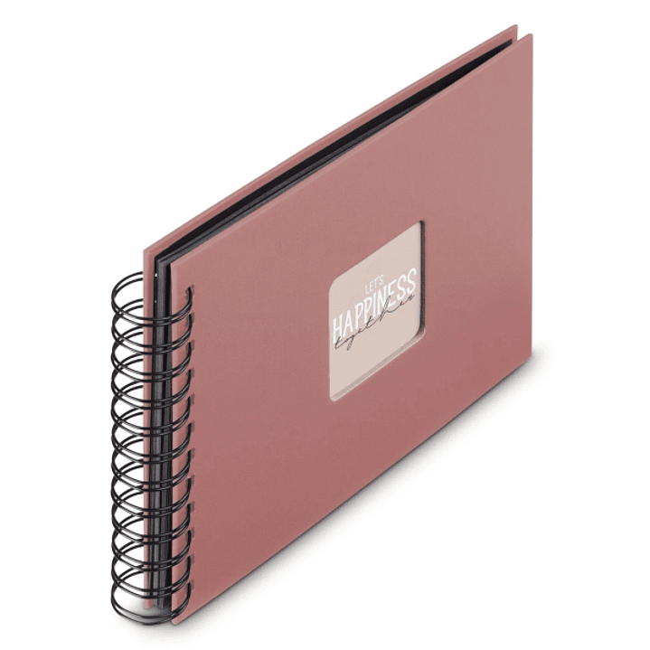 Hama Fine Art Album de Fotos con Espiral - 50 Paginas Negras - Tapa de Papel - 24x17cm - Color Rojo 1