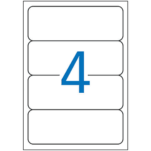 Apli Etiquetas Azules para Archivo 190.0 x 61.0mm 20 Hojas