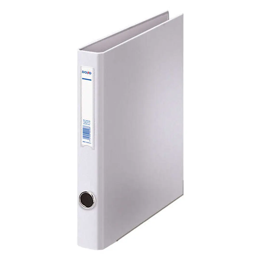 Dohe Carpeta de 4 Anillas Mixtas 25mm A4 - Medidas 285x320x45mm - Ollao y Tarjetero en Lomo - Carton Forrado con Polipropileno - Color Blanco 1