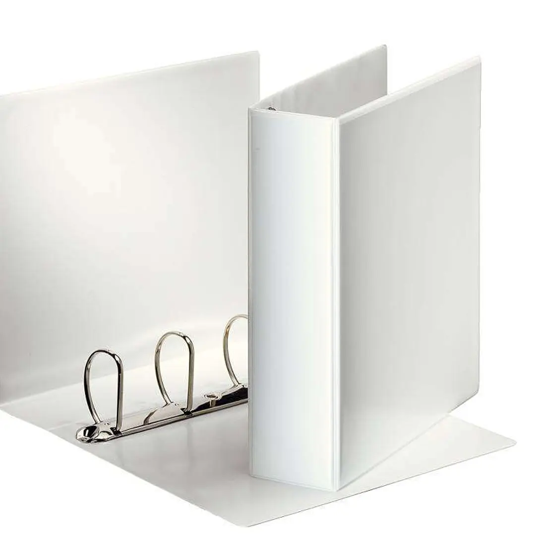 Esselte Carpeta Canguro Gama Basica 60mm - Mecanismo 4 Anillas Mixtas - 2 Bolsillos Exteriores - A4 - Blanco 1