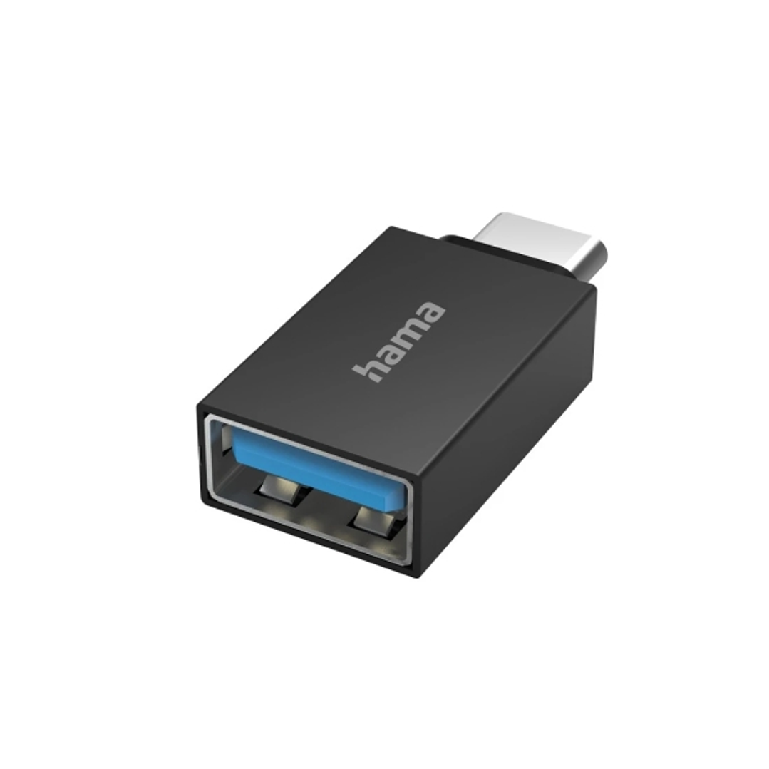 Hama Essential Adaptador USB - USB-C Macho - USB-A Hembra - Velocidada hasta 5Gbit/s - Funcion OTG - Color Negro 1