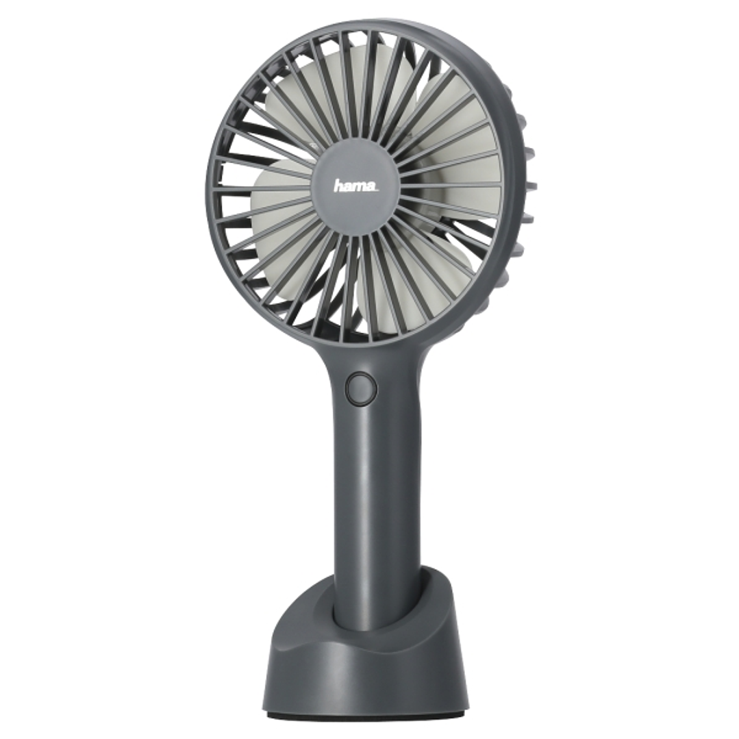 Hama Ventilador Portatil - Recargable - 3 Velocidades - Color Gris 1