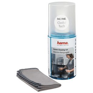 Hama Limpiador de Pantallas - Capacidad 200ml - Bayeta de Microfibra - Color Gris