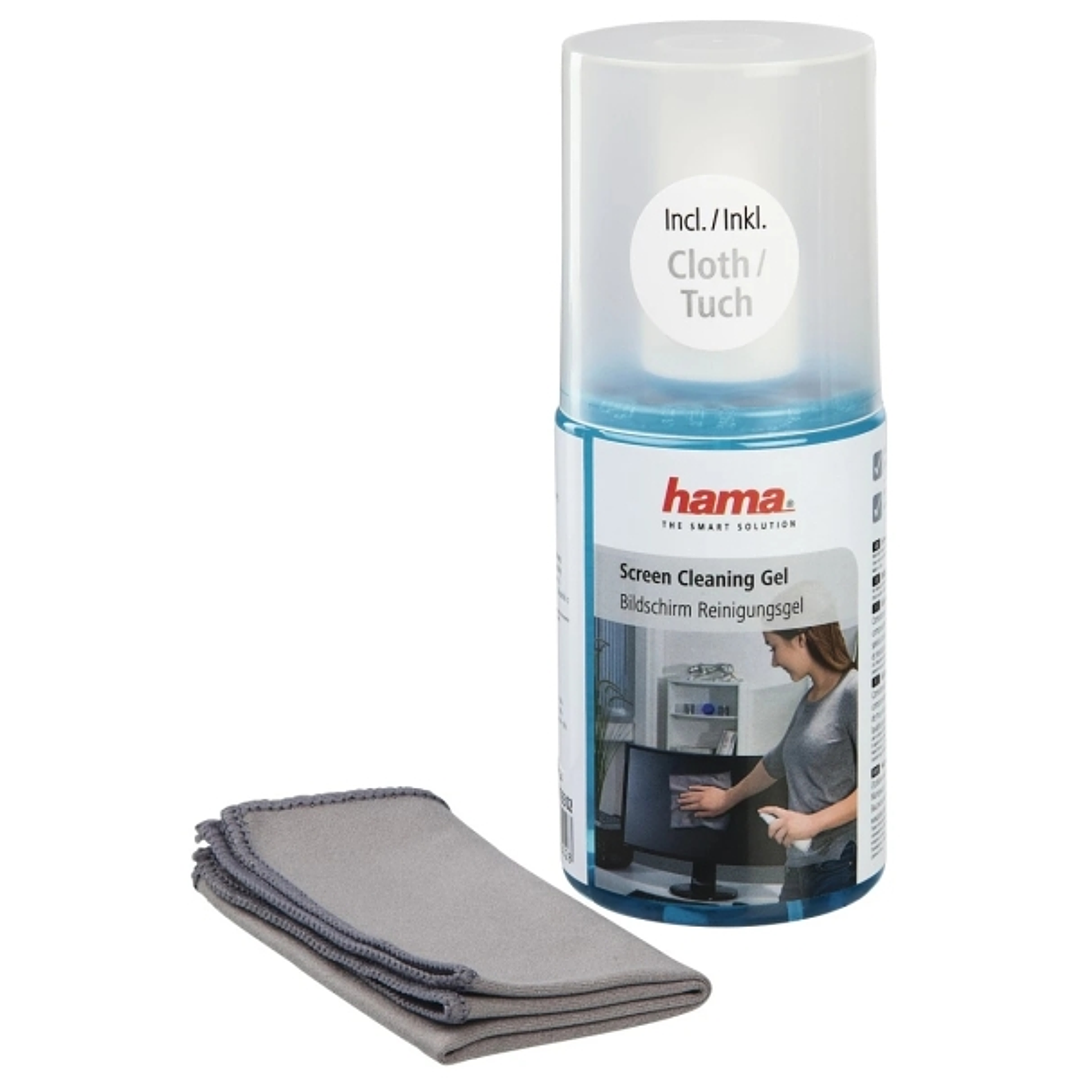 Hama Limpiador de Pantallas - Capacidad 200ml - Bayeta de Microfibra - Color Gris 1