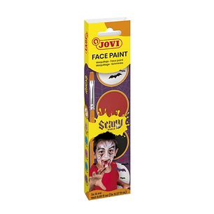 Jovi Scary Estuche de 3 Botes 8ml Maquillaje Crema + Accesorios - Hipoalergenico - Facil Aplicacion - Base Grasa - Eliminacion Sencilla - Color Surtid