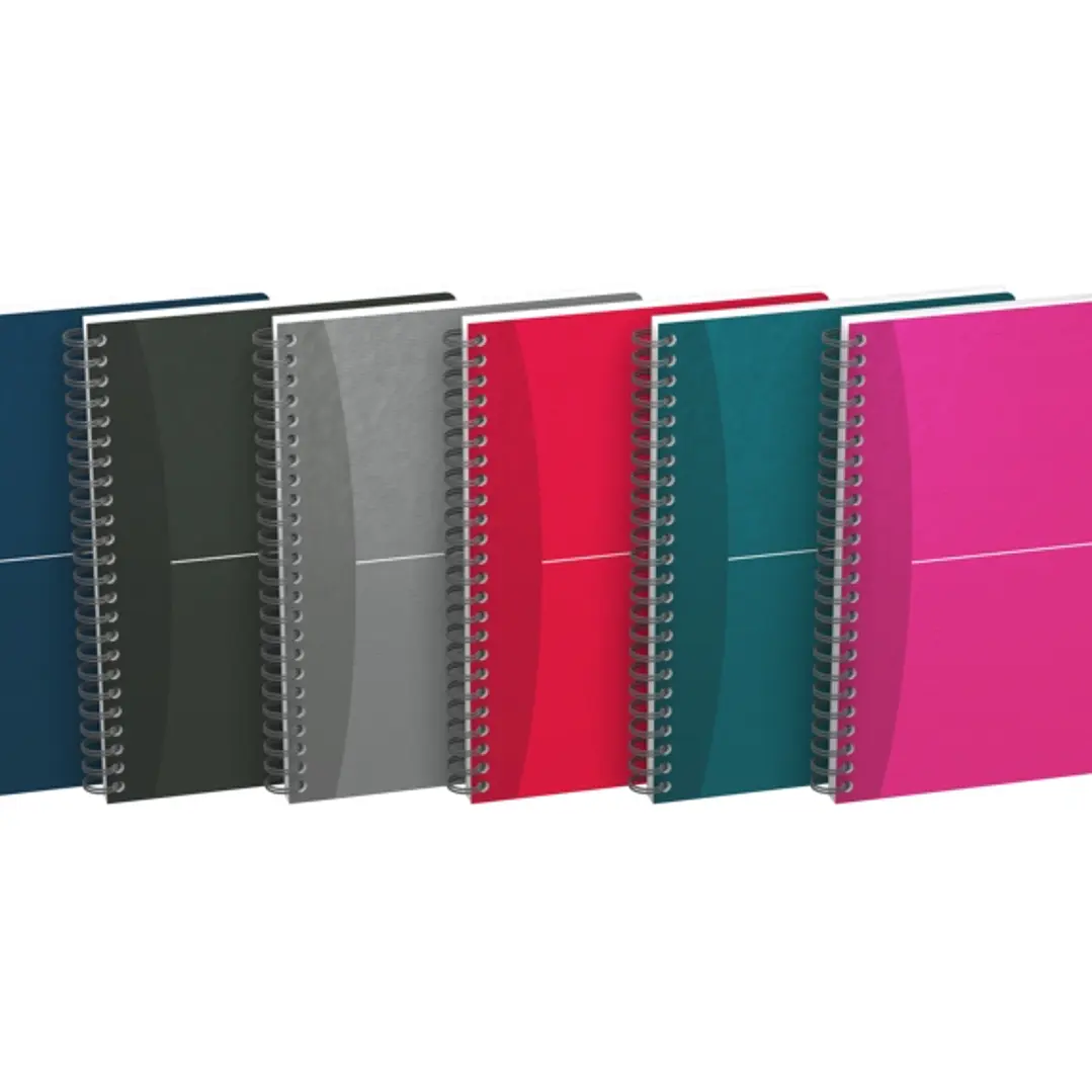 Oxford Office Essentials A5 Cuaderno Espiral Tapa Blanda - 90 Hojas - Cuadricula 5x5 - Colores Surtidos 1