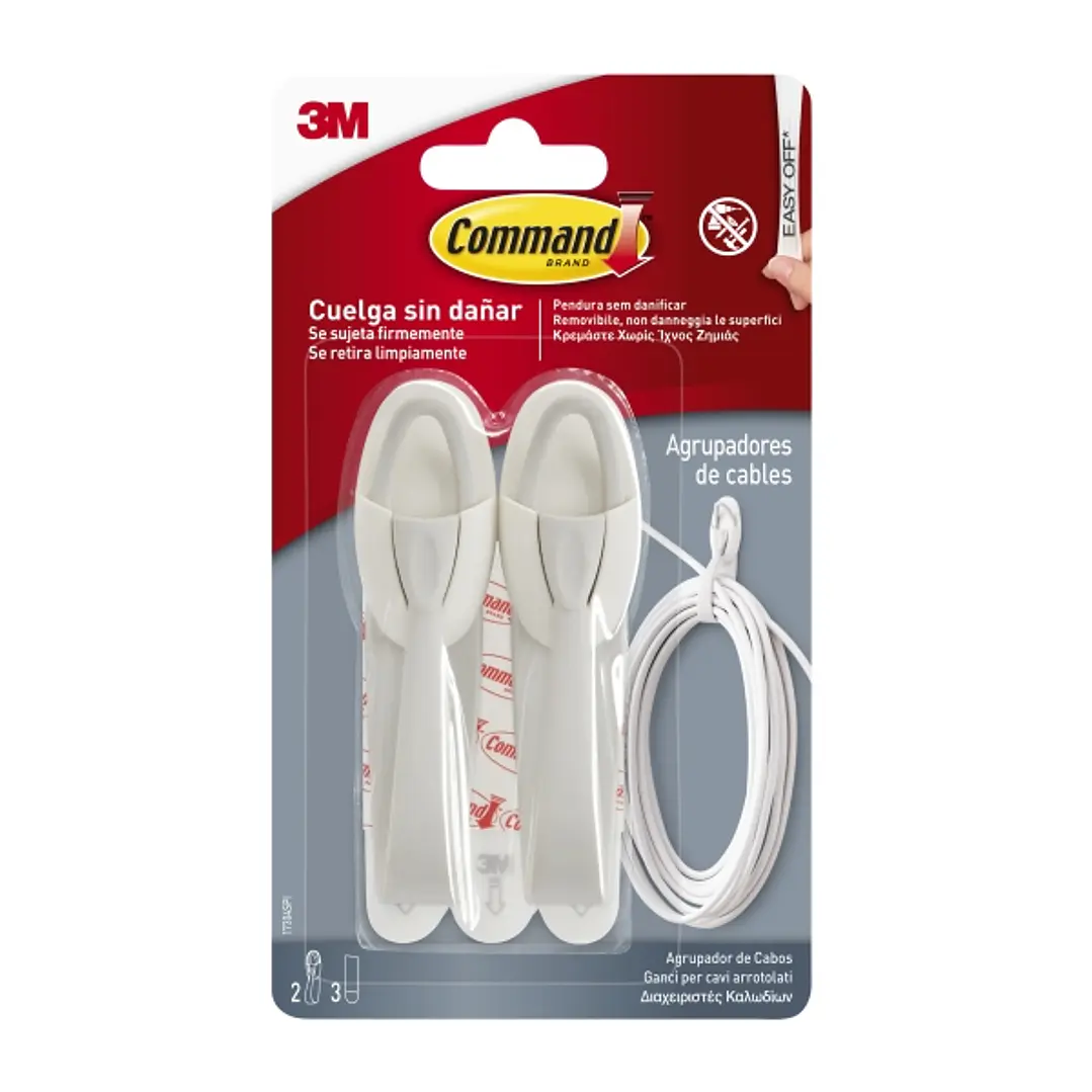 Command Organizador de Cables - Fijacion en Superficie - Color Blanco 1