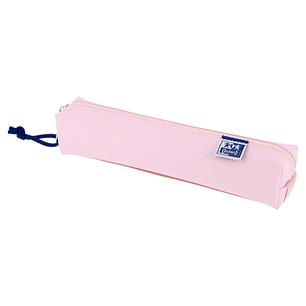 Oxford Live & Go Estuche Cuadrado Pequeño - Material Acolchado - Goma Elastica para unirlo al Cuaderno - Color Rosa