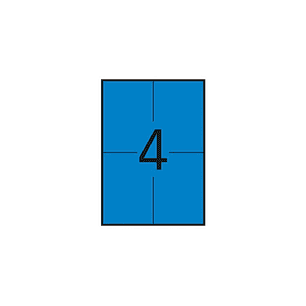 Apli Etiquetas Azules Permanentes 105.0 x 148.0mm 20 Hojas