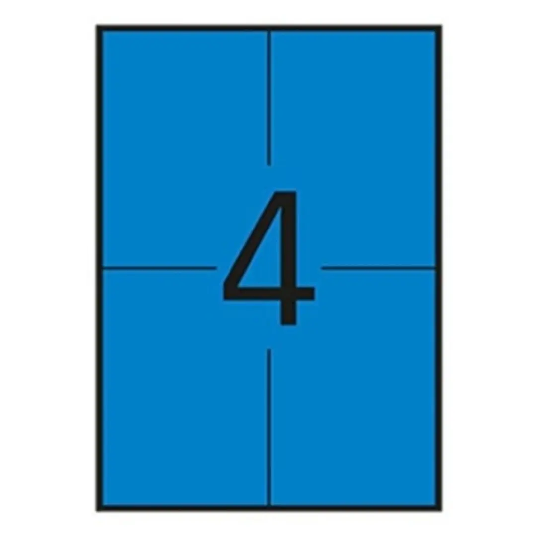 Apli Etiquetas Azules Permanentes 105.0 x 148.0mm 20 Hojas 1
