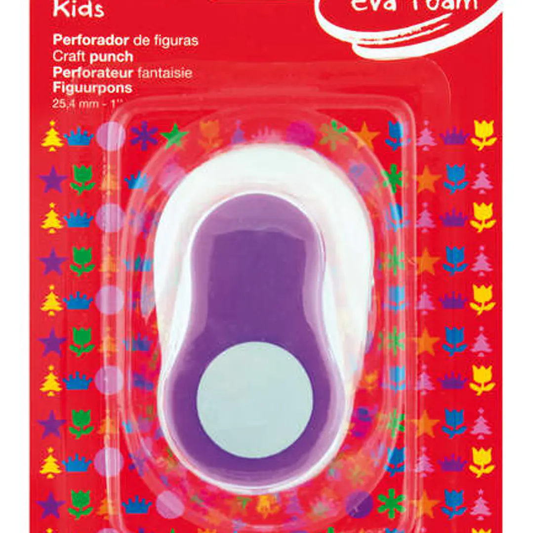 Apli Perforadora de Papel y Goma Eva en Forma de Circulo - Tamaño de Figura 25.4mm - Perfora Papel, Carton, Cartulina y Goma Eva de Hasta 2mm - Deposi 1