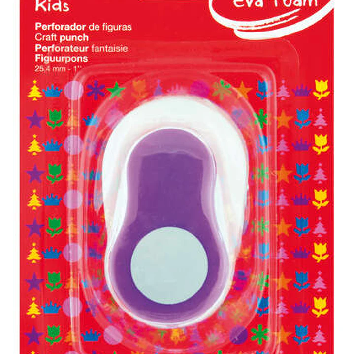 Apli Perforadora de Papel y Goma Eva en Forma de Circulo - Tamaño de Figura 25.4mm - Perfora Papel, Carton, Cartulina y Goma Eva de Hasta 2mm - Deposi 1
