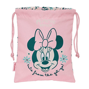 Safta Minnie Mouse Minty Minisaco con Cordon de 1L - 200x250mm - Color Rosa Pastel