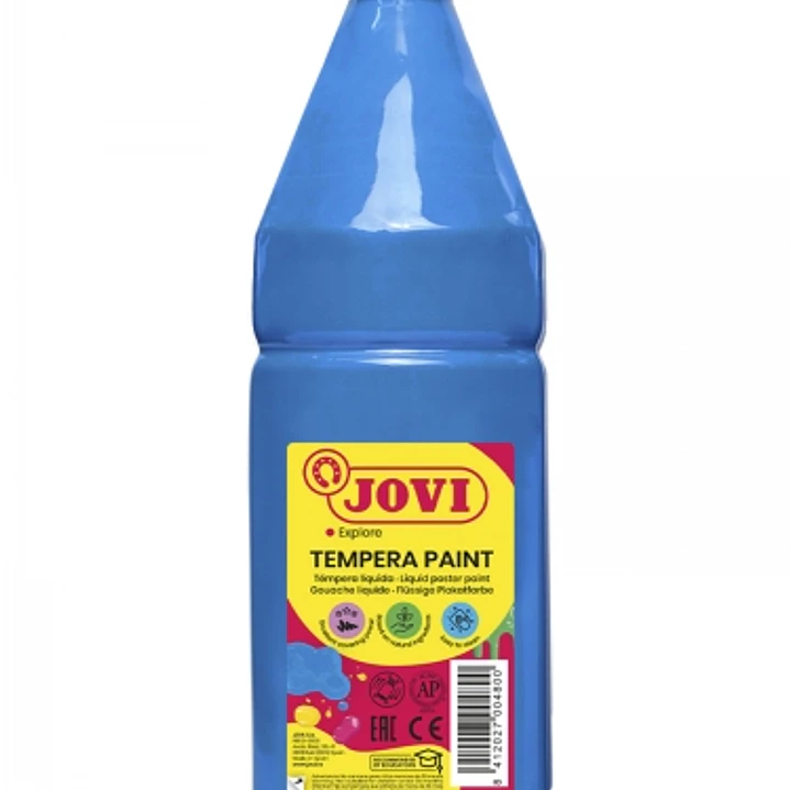 Jovi Tempera Paint Tempera Liquida 1000ml - Base Agua - Lista para Usar - Alto Poder Cubriente - Secado Rapido - Excelente Rendimiento - Facil Aplicac 1