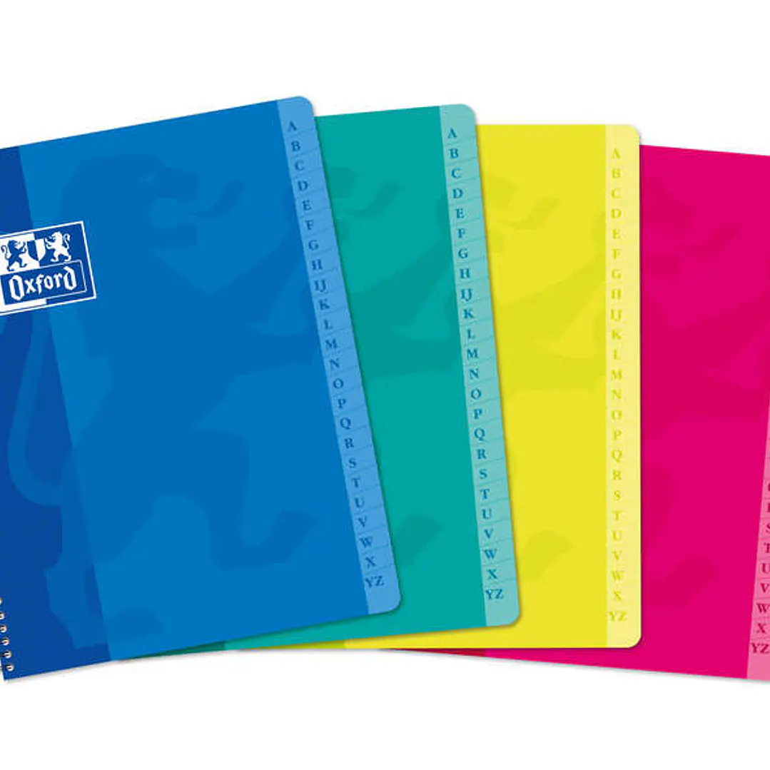 Oxford Classic A5+ Cuaderno con Espiral Tapa Blanda - 90 Hojas - Cuadricula 5x5 - Colores Surtidos 1