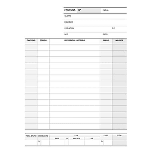 Apli Talonario Factura 1/4 Natural Triplicado A-65 - Papel Autocopiativo - 3 Copias - Numeracion Secuencial - Tamaño Compacto - Natural