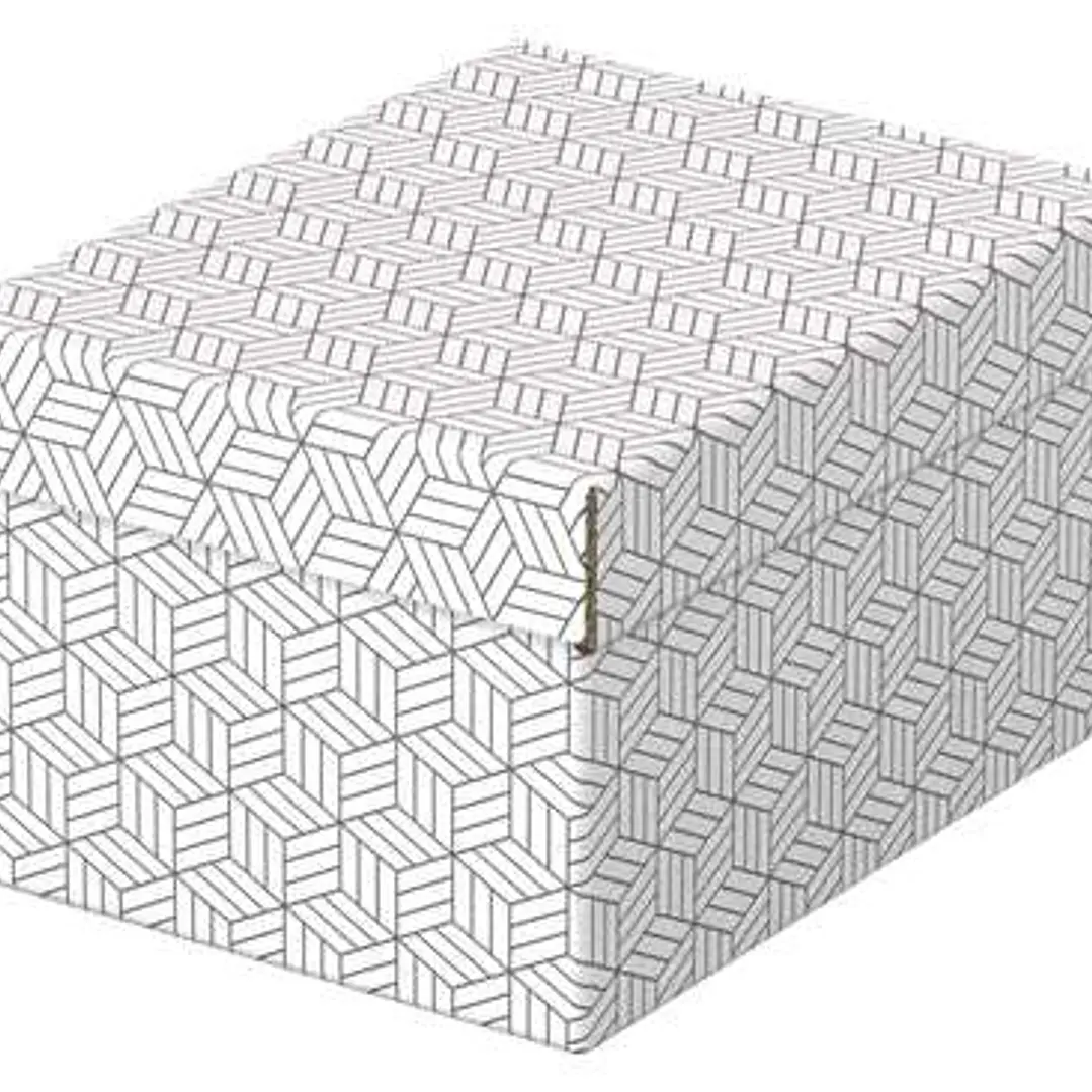 Esselte Pack de 3 Cajas Pequeñas de Almacenamiento con Tapa 200x150x255mm - Carton 100% Reciclado y Reciclable - Diseño Blanco con Dibujo 1