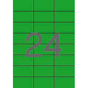 Apli Etiquetas Verdes Permanentes 70.0 x 37.0mm 20 Hojas