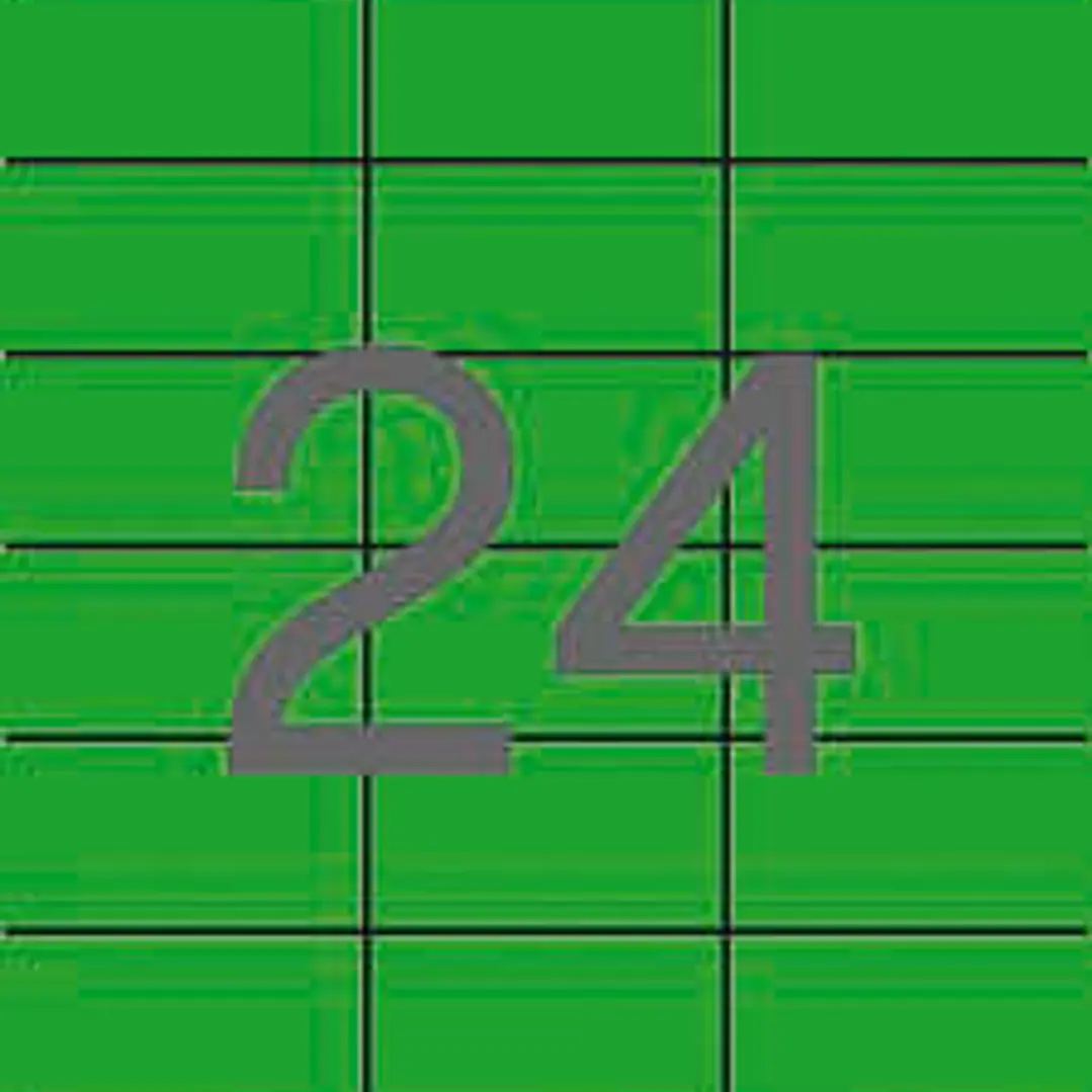 Apli Etiquetas Verdes Permanentes 70.0 x 37.0mm 20 Hojas 1