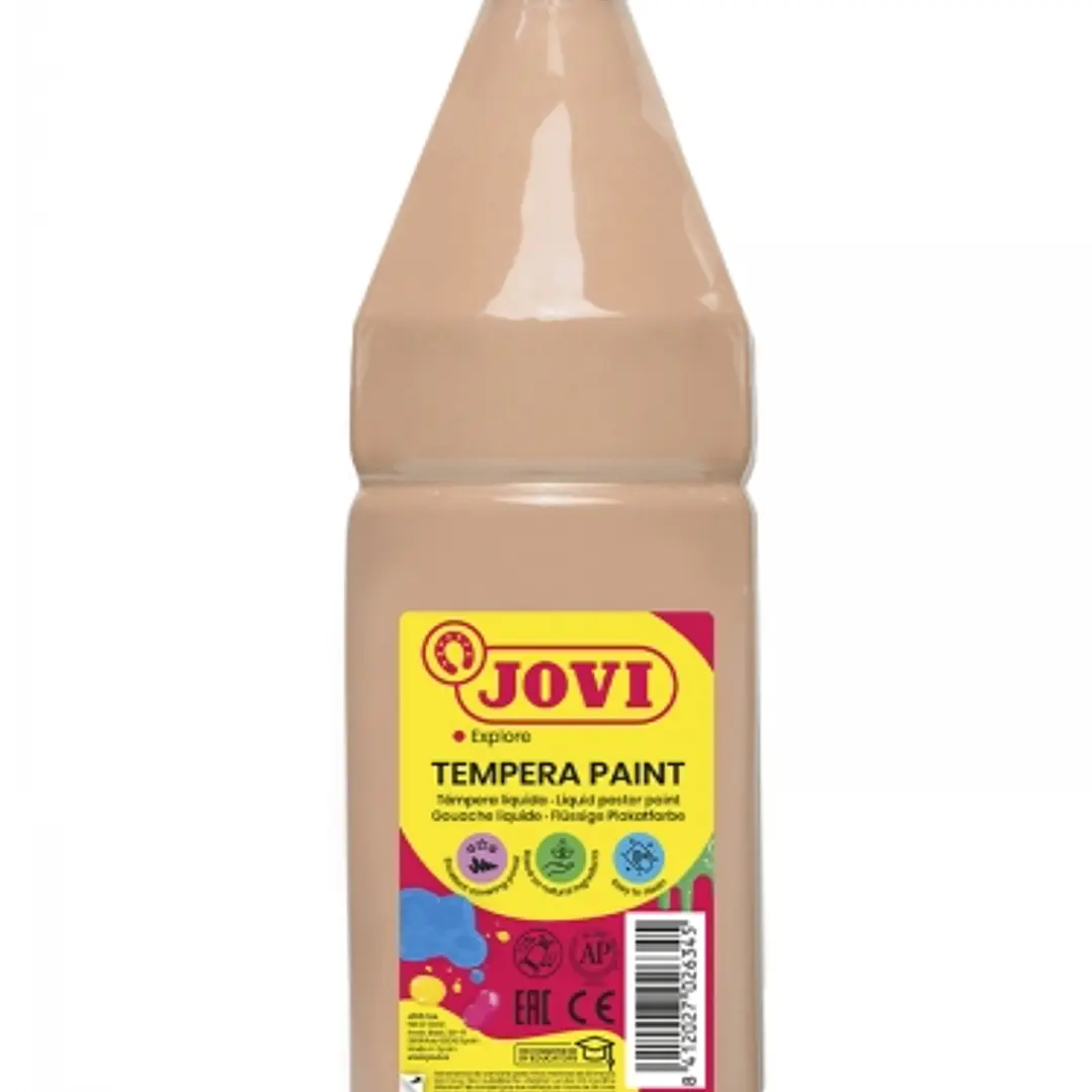 Jovi Tempera Paint Tempera Liquida 1000ml - Base Agua - Lista para Usar - Alto Poder Cubriente - Secado Rapido - Excelente Rendimiento - Facil Aplicac 1