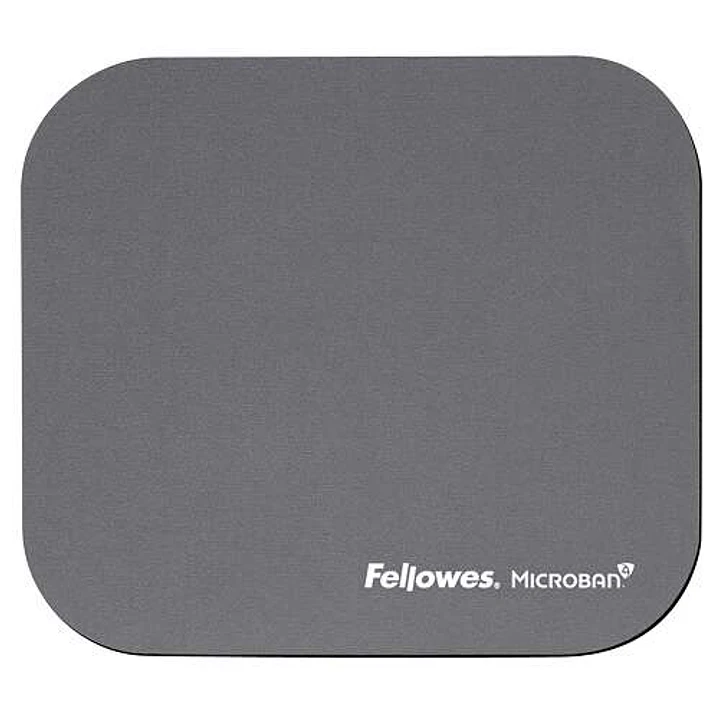 Fellowes Alfombrilla para Raton con Microban - Proteccion Antibacteriana - Base de Goma - 23.2x19.9cm - Color Gris 1