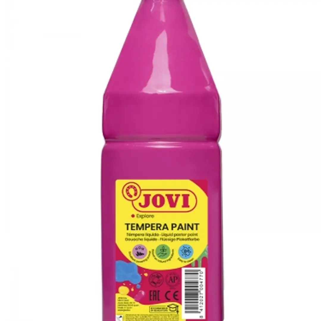 Jovi Tempera Paint Tempera Liquida 1000ml - Base Agua - Lista para Usar - Alto Poder Cubriente - Secado Rapido - Excelente Rendimiento - Facil Aplicac 1
