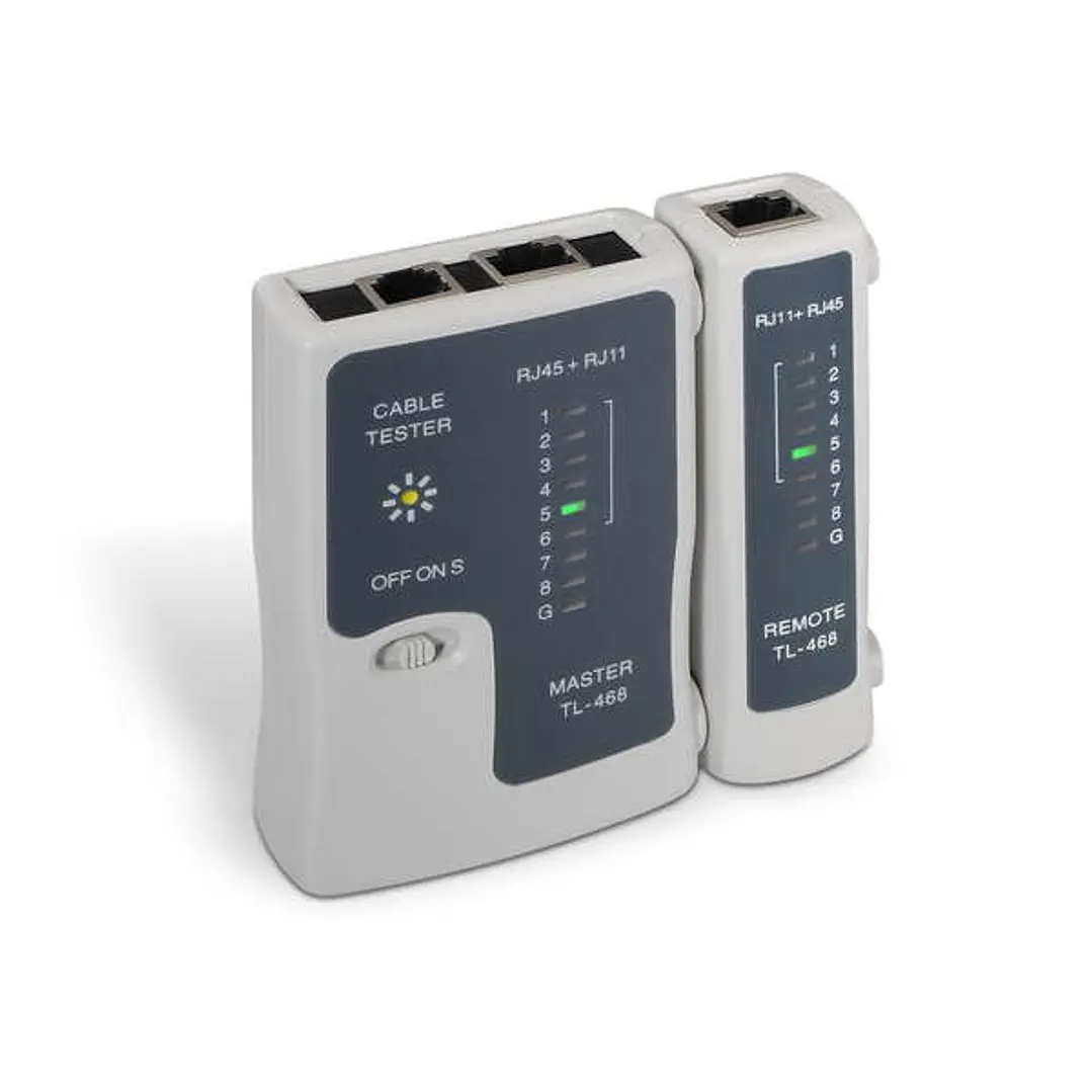 Aisens Testeador para Cable RJ11/RJ12/RJ45 - Color Gris 1