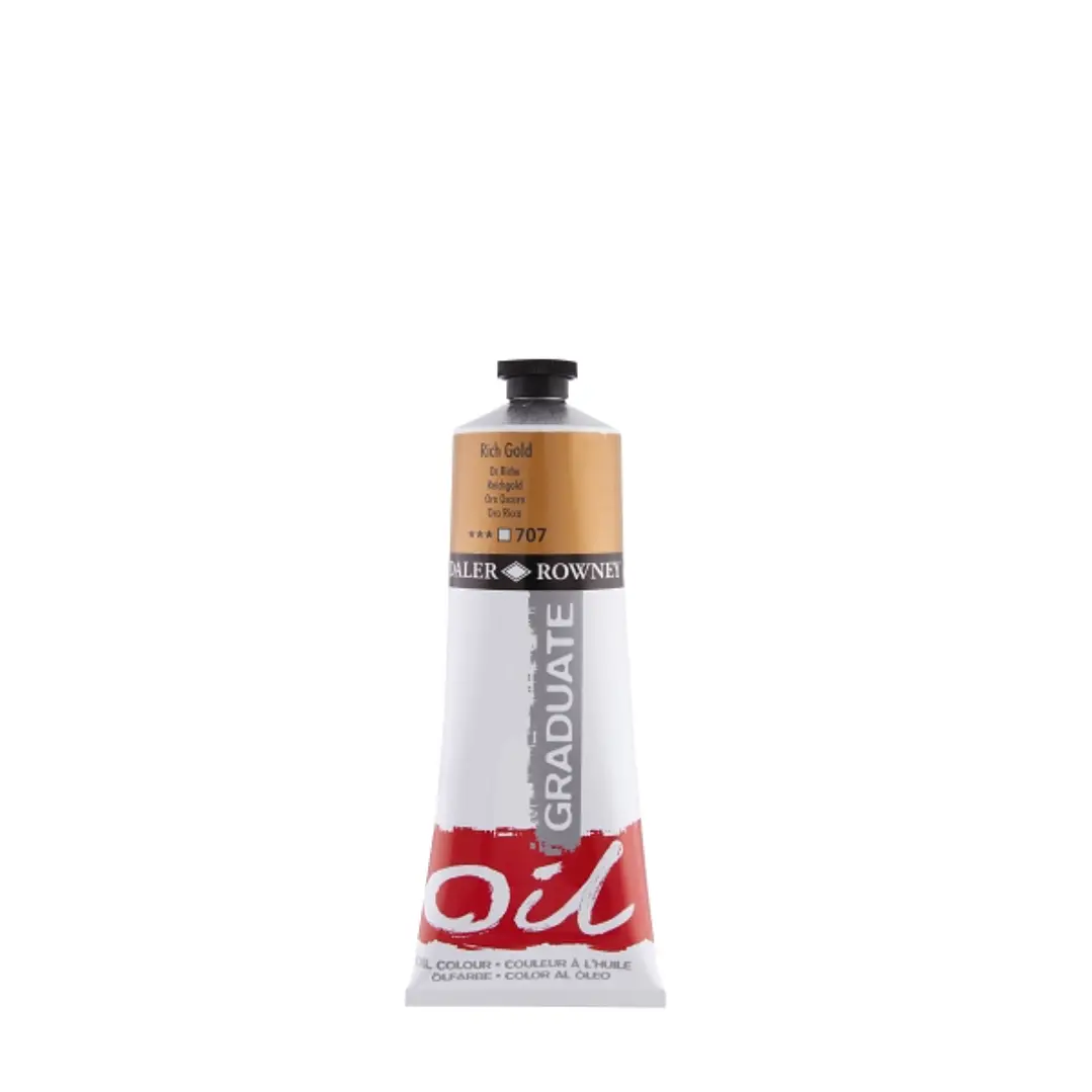 Daler Rowney Graduate Pintura al Oleo - Tubo de Aluminio - 220ml - Color Oro Rico 1