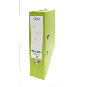 Elba Archivador Palanca Rado Top Folio - Lomo de 80mm - Forrado Exterior de Plastico - Interior de Papel - Color Lima