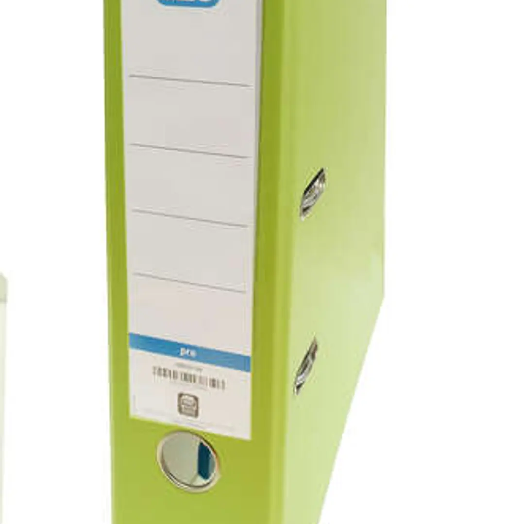 Elba Archivador Palanca Rado Top Folio - Lomo de 80mm - Forrado Exterior de Plastico - Interior de Papel - Color Lima 1
