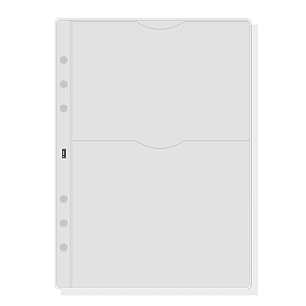 Finocam R1070 Pack de 6 Fundas Porta Cd para Agendas Open - Formato 1000 - 141x2x215mm - PVC - Color Gris Claro