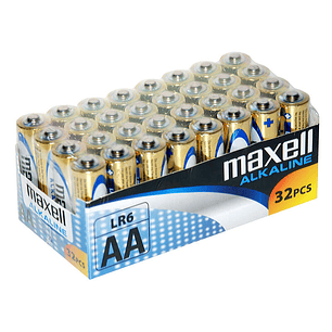 Maxell Pack de 32 Pilas Alcalinas LR06 AA 1.5V