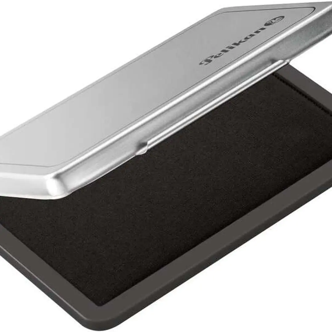 Pelikan Tampon Pelikan N.2 7x11cm - Ideal para Sellos de Oficina - Tamaño Compacto - Tinta de Alta Calidad - Color Negro 1