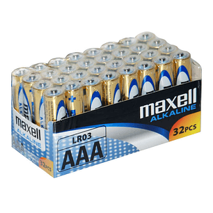 Maxell Pack de 32 Pilas Alcalinas LR03 AAA 1.5V