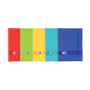 Oxford Live & Go A4 Carpeta de Fundas - Tapa de Plastico Opaco - Espiral 40 Fundas - Color Vivos