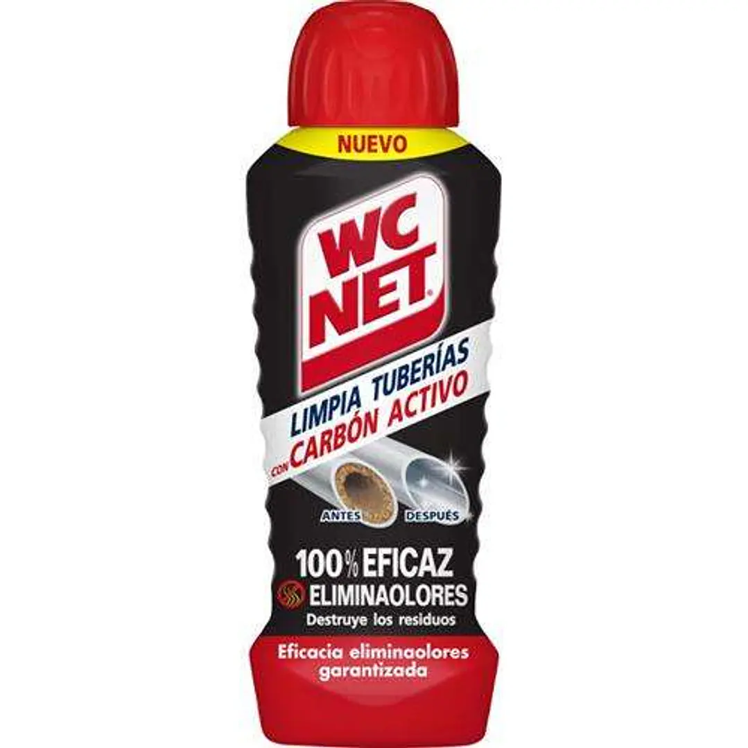 Wc Net Limpia Tuberias con Carbon Activo 700ml - Gel Denso de Accion Inmediata - Perfume Mentolado 1