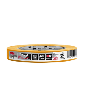3M Cinta de Enmascarar Profesional - Multisuperficie - 18mm x 50m - 100% PEFC - Color Naranja