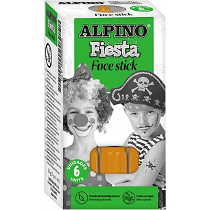 Alpino Fiesta Face Stick Pack con 6 Barritas de Pintura Facial - Sistema Retractil Giratorio - Se Lava con Agua - Testado Dermatologicamente - Color N