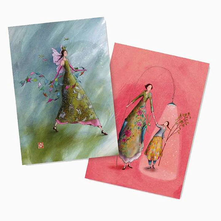 Pictura Aquarupella Gaëlle Boissonnard Pack de 2 Cuadernos A6 48 Paginas - Uno con Cuadricula y el otro Liso - Tamaño 10.5x15cm - Tapa con Acabado en  1