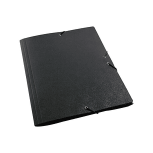 Mariola Carpeta A3 Carton Compacto Gofrado Solapas - Formato A3 - Medidas 37x50cm - Cierre con Goma Elastica - Color Negro