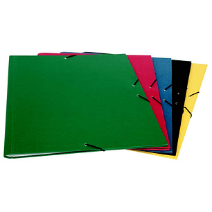 Mariola Carpeta A3 Carton Forrado en Geltex Solapas - Formato A3 - Medidas 37x50cm - Cierre con Goma Elastica - Color Negro