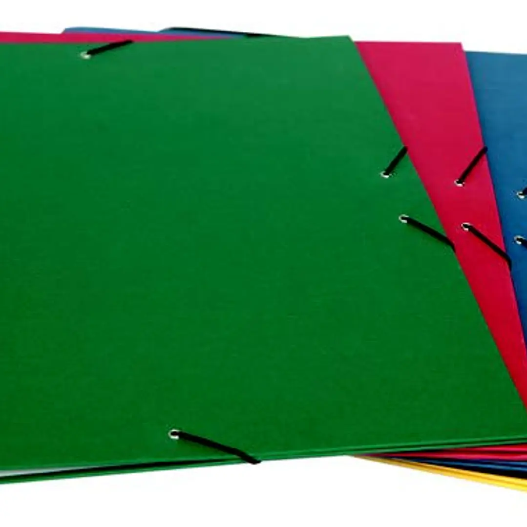 Mariola Carpeta A3 Carton Forrado en Geltex Solapas - Formato A3 - Medidas 37x50cm - Cierre con Goma Elastica - Color Negro 1