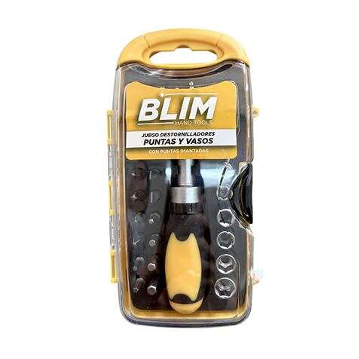 Blim Juego 30 Piezas Destornilladores, Puntas y Vasos 1