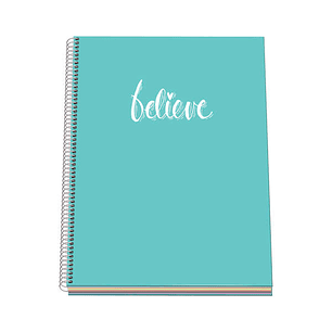 Dohe Serie Pastel Cuaderno con Espiral - Tamaño A4 de 100 Hojas 90gr - Hojas Microperforadas con 4 Taladros - Cuadricula 5mm - Color Verde Pastel