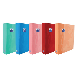 Oxford Carpeta de Anillas Classic Formato A4+ - Tapa Extradura Brillante - Anillas en Forma de D 40mm - Colores Surtidos