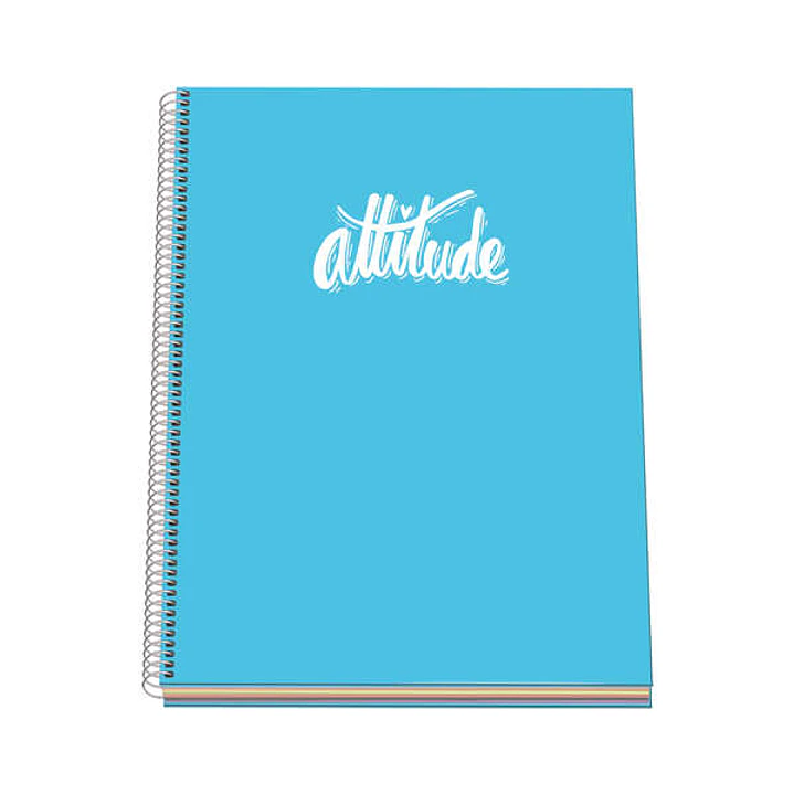 Dohe Serie Pastel Cuaderno con Espiral - Tamaño A4 de 100 Hojas 90gr - Hojas Microperforadas con 4 Taladros - Cuadricula 5mm - Color Azul Pastel 1